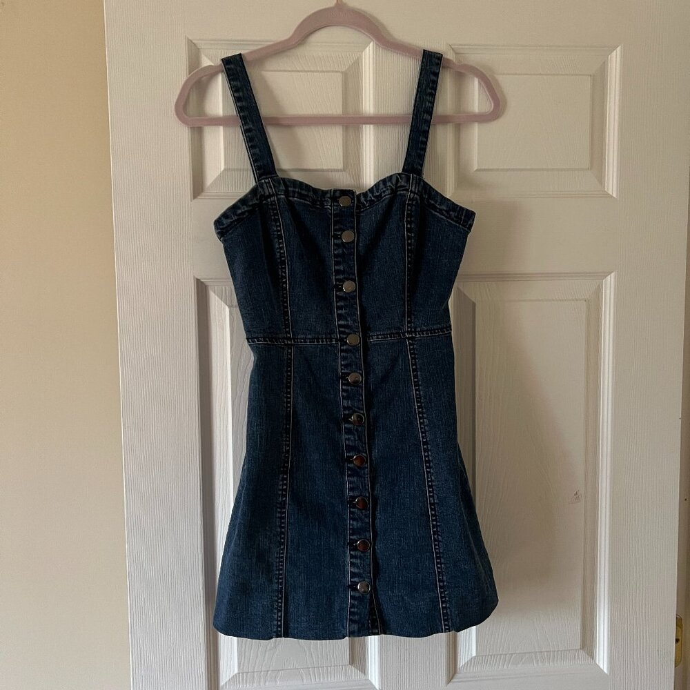 Dark Wash Denim Mini Dress